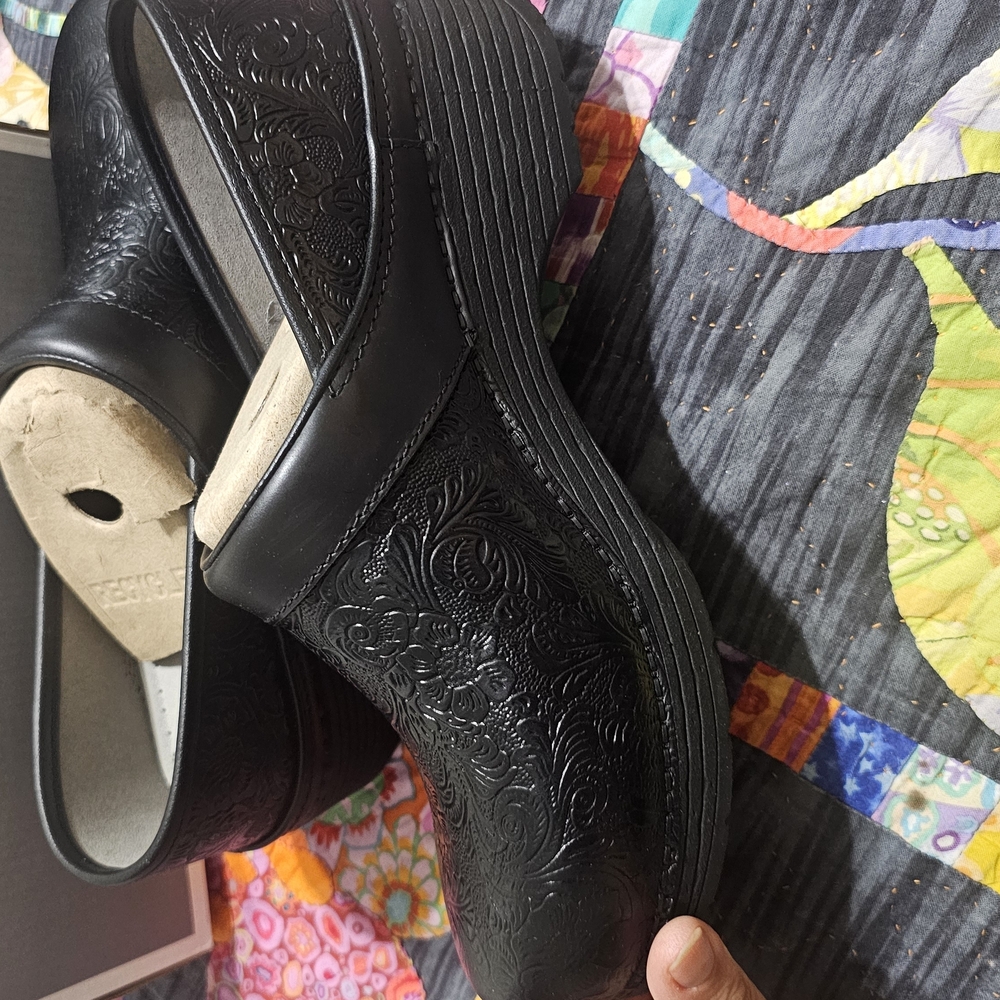 Black Embossed Dansko Shoes